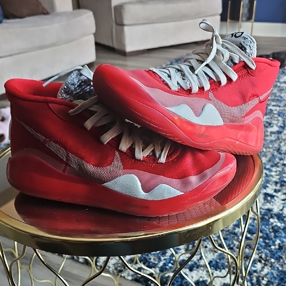 Red and Gray Athletic Sneakers